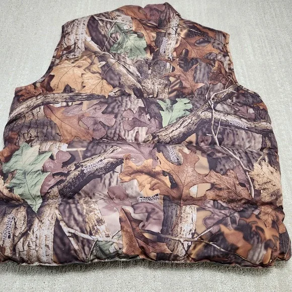 LL Bean Goose Down Vest Men XL Camo Advantage Timber Camouflage Hunting Puffer